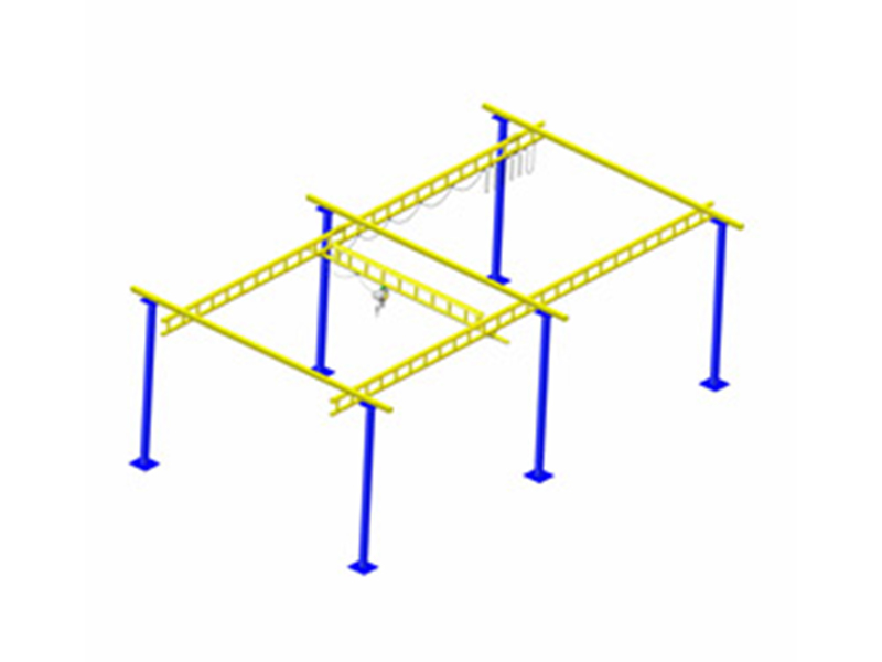采用(yòng)桁架式軌道(dào)的(de)自(zì)立式起重機(jī)
